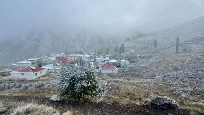 Tokat'ın yüksek kesimlerine kar yağdı