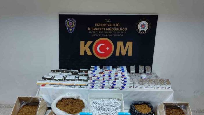 Keşan’da 9 adreste arama! Kıyılmış tütün ile doldurulmuş 29 bin 60 adet makaron ele geçirdi