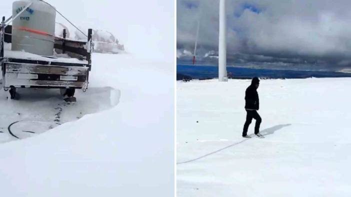 Ağrı’nın yüksek kesimleri beyaza büründü