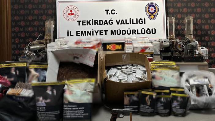 Tekirdağ’da kaçak tütün ve sigara operasyonu