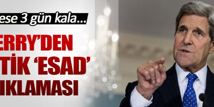 John Kerry’den kritik ‘Esad’ açıklaması!