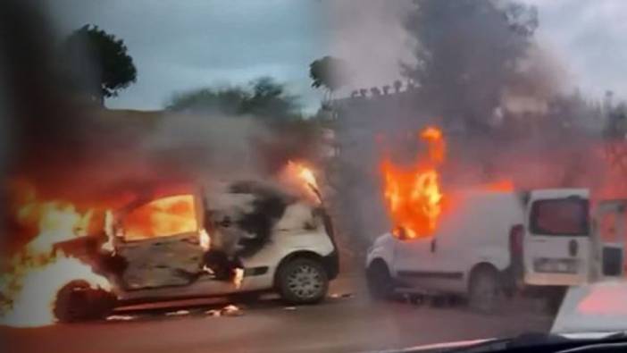 Antalya'da kuruyemiş yüklü araç alev alev yandı: Küle döndü