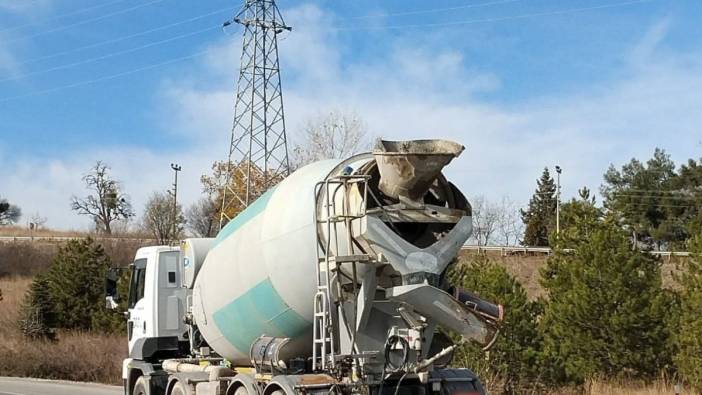 Kırklareli’nde kara yoluna beton döken miksere ceza yağdı!