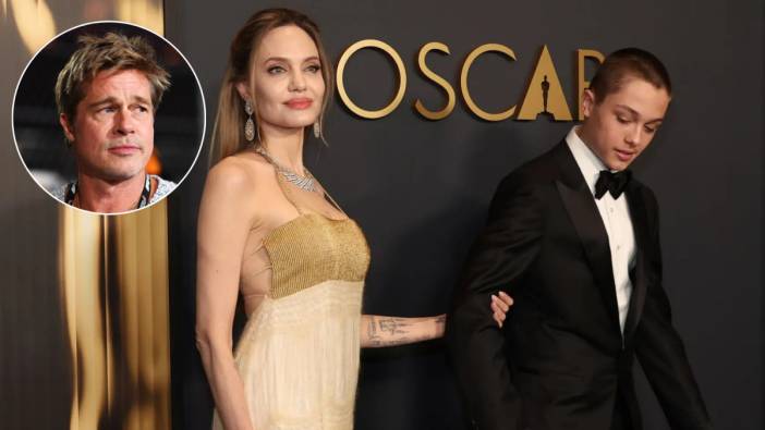 Angelina Jolie oğluyla kırmızı halıya çıkınca Brad Pitt küplere bindi