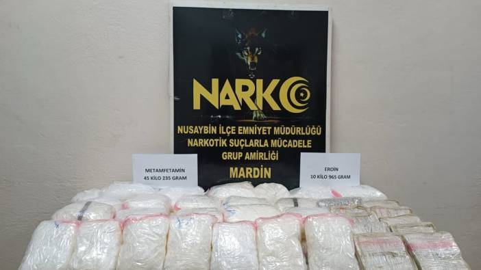 Mardin'de 56 kilo 200 gram uyuşturucu ele geçirildi