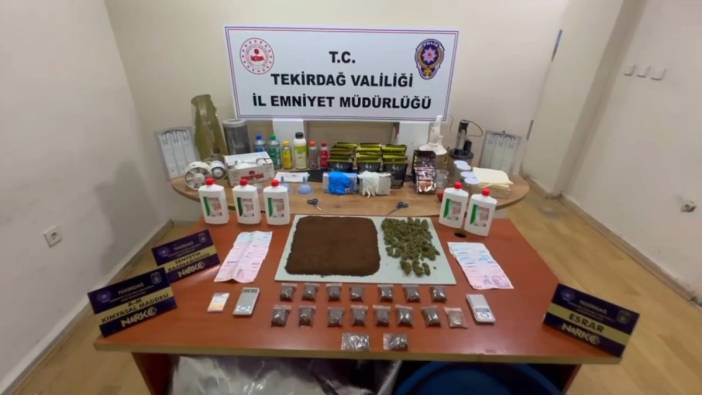 Tekirdağ’da 59 ekip ve 250 polisle dev narkotik operasyon yaptı