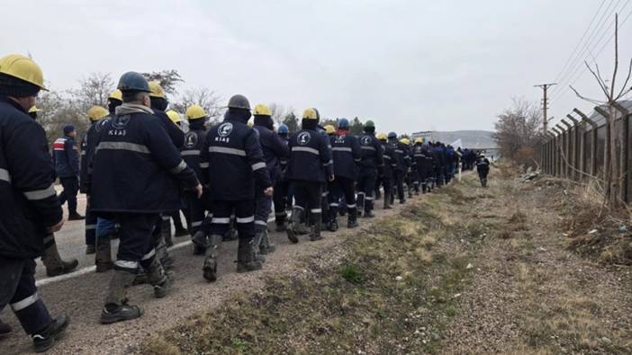 Çayırhan madencileri Ankara'ya Hazine ve Maliye Bakanlığı'na yürüyor