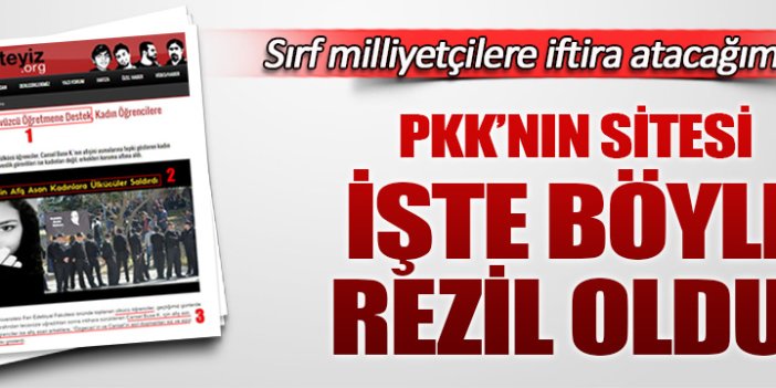 PKK'nın sitesi işte böyle rezil oldu