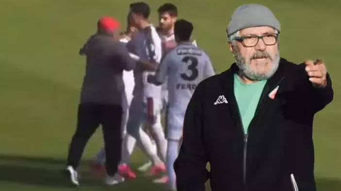 Mustafa Reşit Akçay yedikleri gol sonrası kendinden geçti! Sahaya dalıp oyuncusuyla tartıştı ve kırmızı kart gördü