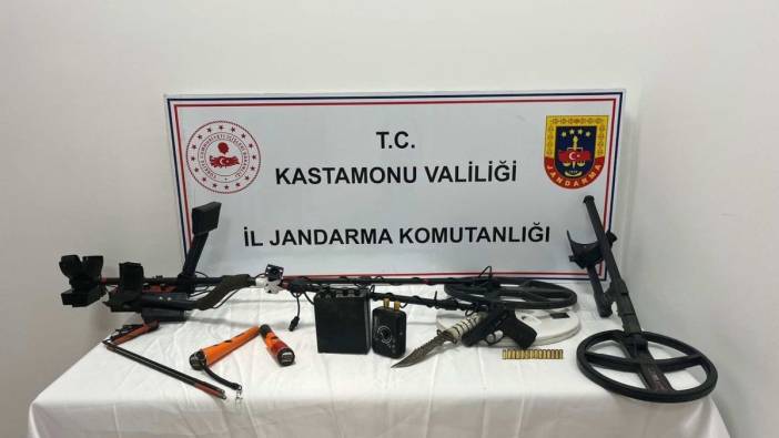 Kastamonu'da kaçak kazı yapan 4 şahıs yakalandı