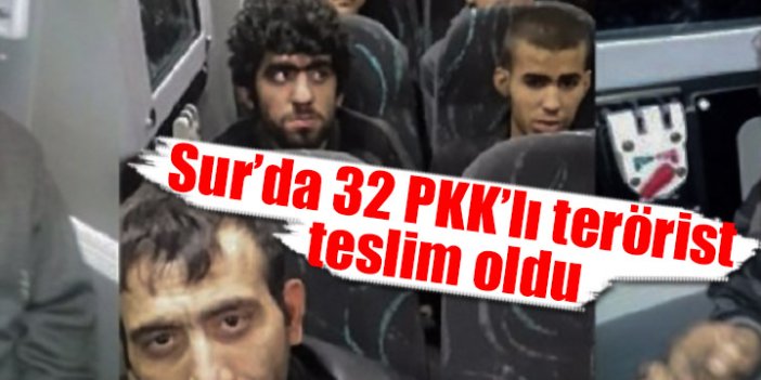 Sur'da 32 PKK'lı terörist teslim oldu