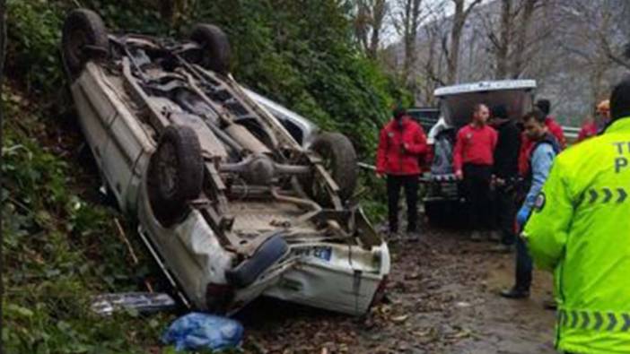 Rize’de uçurumdan uçan sürücü hayatını kaybetti