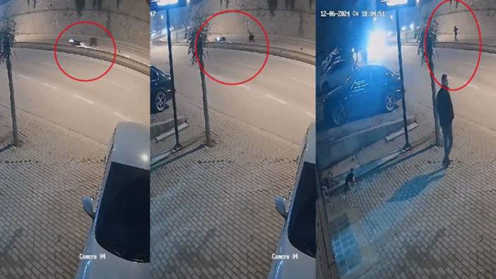 Motosiklele 30 metre sürüklendi, kalkıp yoluna devam etti