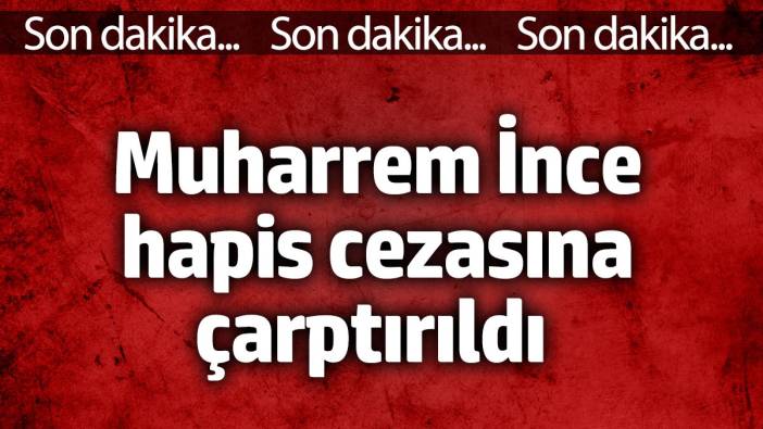 Muharrem İnce hapis cezasına çarptırıldı. Para cezasına çevrildi