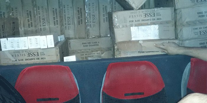 "Yolcu otobüsünde" 70 bin paket sigara ele geçirildi