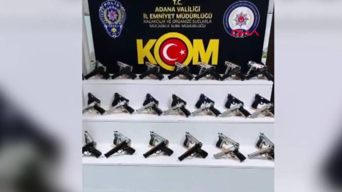 Adana'da yolcunun bagajından 40 tane tabanca çıktı