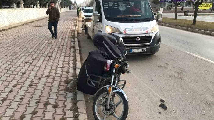 Konya’da motosiklet yayaya çarptı: 2 yaralı var