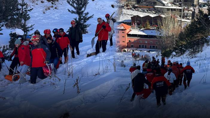 Milli Takım tırmanış yaparken... Palandöken Kayak Merkezi’nde çığ düştü