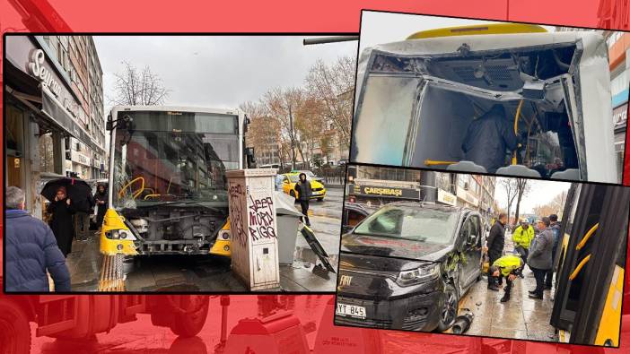 Fatih’te ortalık savaş alanına döndü! 2 İETT otobüsü ve 3 otomobil karıştı: Dükkanlar bile sallandı