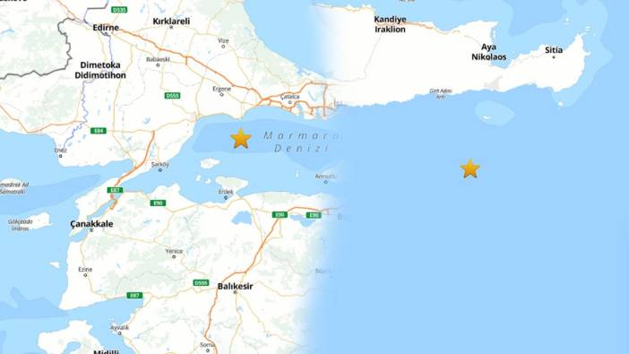 Marmara ve Akdeniz'de peş peşe deprem  (22 Aralık 2024)