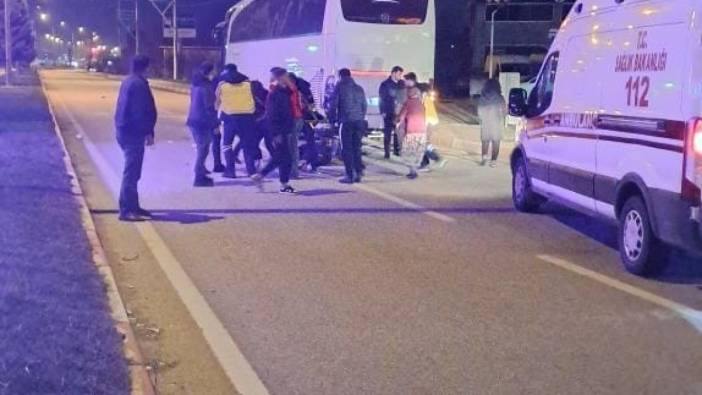 Motosiklet, otobüse arkadan çarptı: 1 ölü, 1 yaralı var