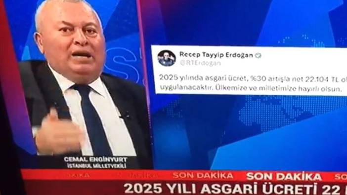 Cemal Enginyurt canlı yayında asgari ücreti duyunca adete infilak etti.