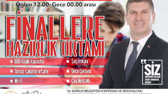 Burdur Belediyesi, üniversite öğrencileri için Konferans ve Sergi Salonu'nu etüt merkezi haline getirdi