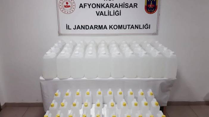 Afyonkarahisar'da 230 litre etil alkol ele geçirildi