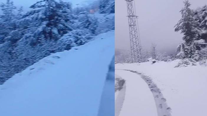 Sandras Dağı ve Otmanlar Mahallesi beyaza büründü