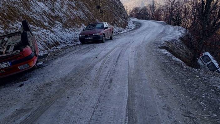 Kastamonu’da gizli buzlanma kazaları beraberinde getirdi