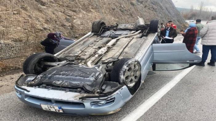 Konya’da hakemleri taşıyan otomobil devrildi! Maç ertelendi