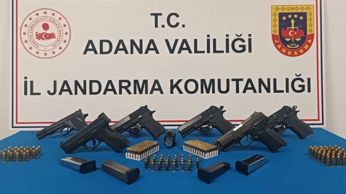 Adana' da 6 ruhsatsız tabanca ele geçirildi