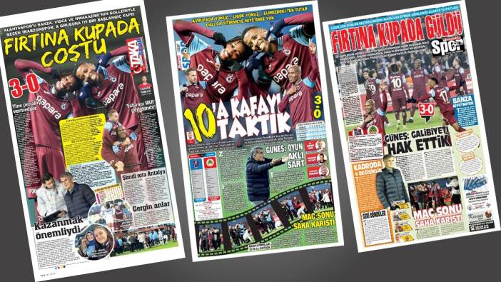 Trabzonspor’un kupa galibiyeti manşetlere böyle yansıdı