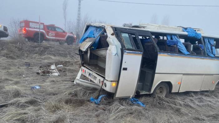 Malatya’da feci kaza!  İşçi servisi devrildi çok sayıda yaralı var