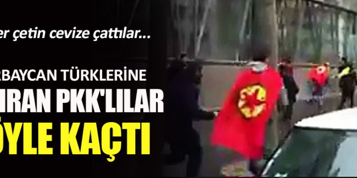 Paris'te Azerbaycan Türklerine saldıran PKK'lılar böyle kaçtı