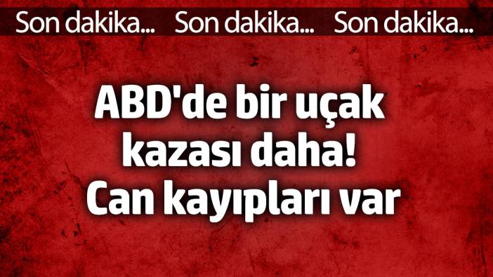 ABD'de bir uçak kazası daha! Can kayıpları var