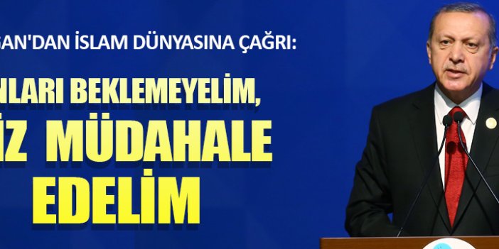 Erdoğan'dan İslam dünyasına müdahale çağrısı!