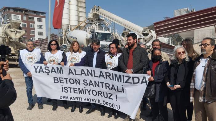 Defne'de beton santralleri ve taş ocaklarına tepkiler artıyor