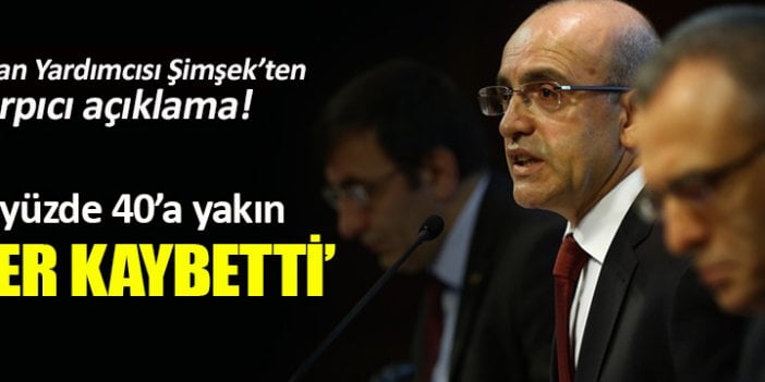 Mehmet Şimşek: Lira yüzde 40’a yakın değer kaybetti