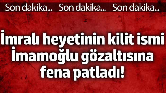 İmralı heyetinin kilit ismi İmamoğlu gözaltısına fena patladı!