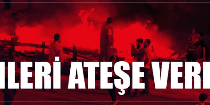 Tribünleri ateşe verdiler