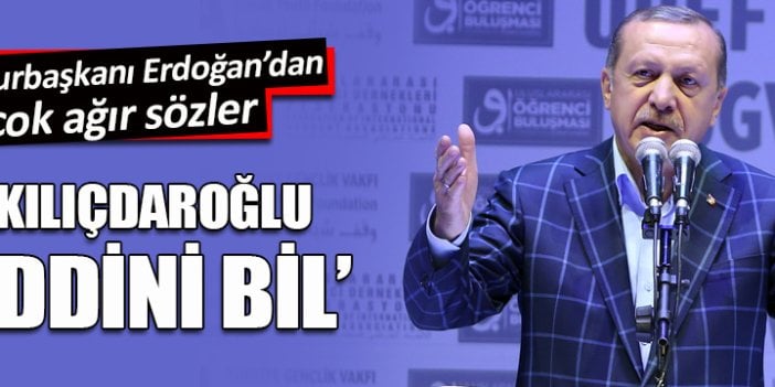 Erdoğan: 'Onlar kandan besleniyor, ben halkımdan besleniyorum'