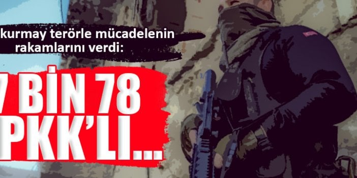 7 bin 78 PKK’lı etkisiz hale getirildi