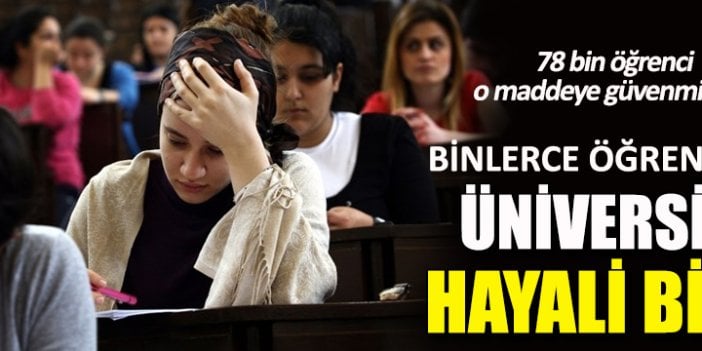 O maddeye güvenen 78 bin öğrenci YGS'ye girmedi