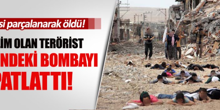 Teslim olan terörist üzerindeki bombayı patlattı