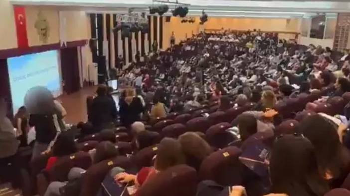 Başhekim kürsüye çıkınca öğrenciler salonu terk etti!