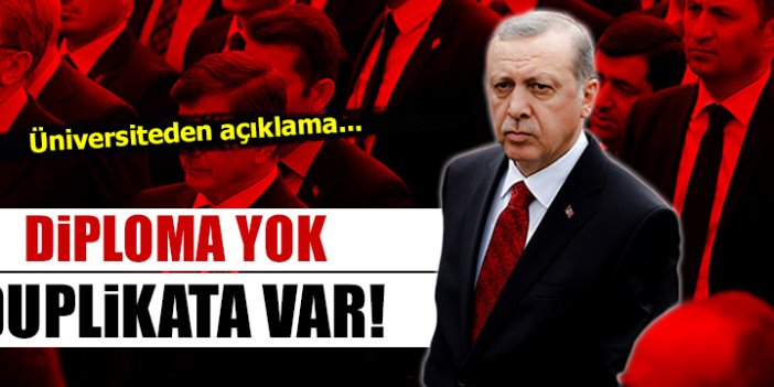 ‘Erdoğan’ın diploması’ hakkında açıklama