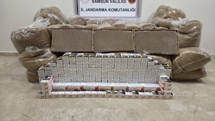 Samsun’da 1 ton kaçak tütün ele geçirildi