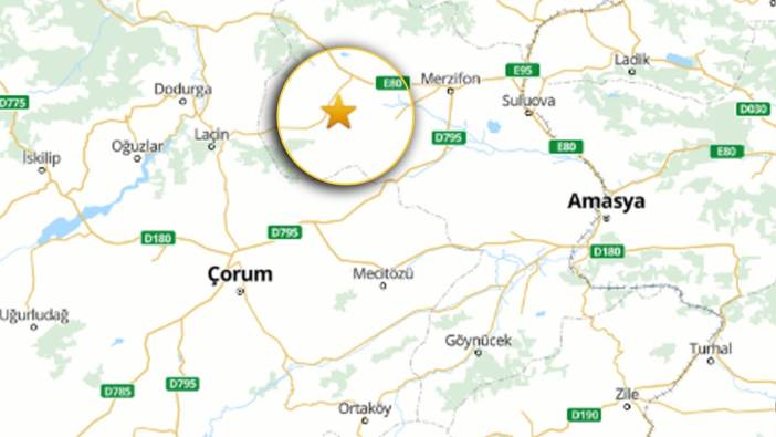 Amasya'da deprem! (12 Mayıs 2025)