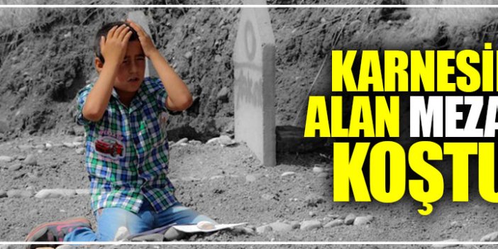 Karnesini alan mezara koştu